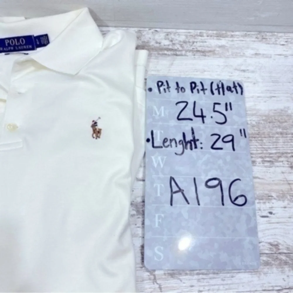Polo Ralph Lauren Classic Fit Soft Cotton Polo Shirt Size L Color Antique Cream